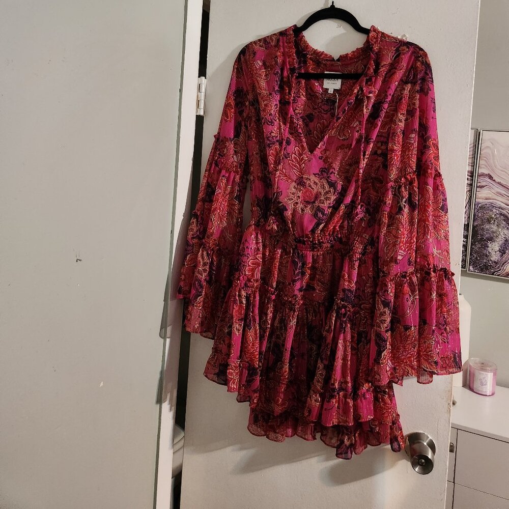 MISA Los Angeles hippi pink dress